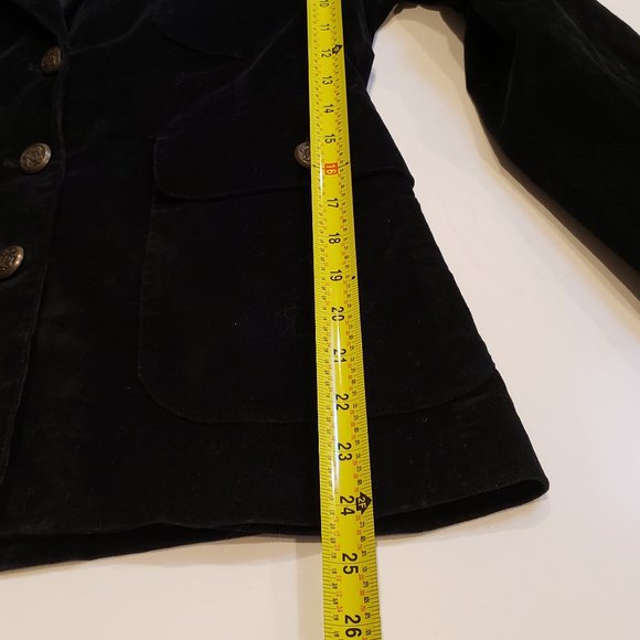 London Jean Black Velvet blazer with bronze buttons - Picture 12 of 15
